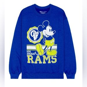 Junk Food LA Rams Mickey Mouse Disney Crewneck football sweatshirt‎ NFL size XS